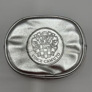 Vince Camuto Silver Cosmetic Bag 5”x 6”